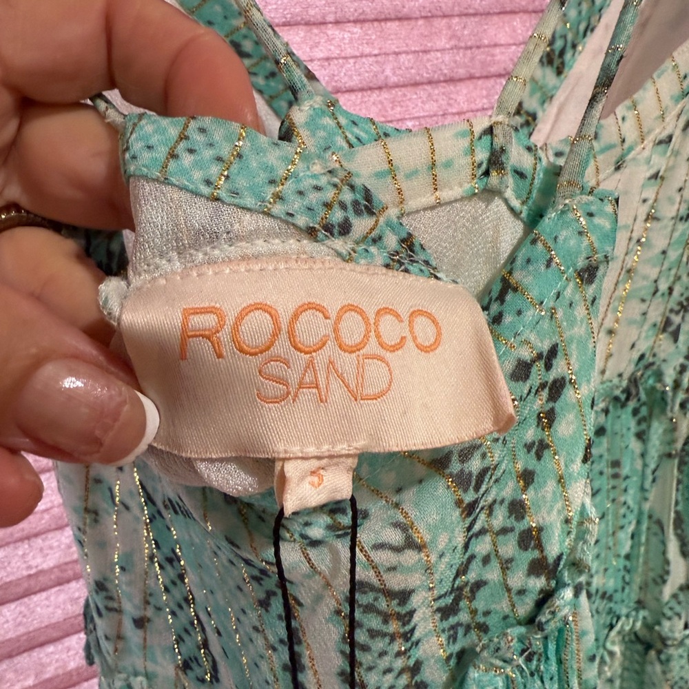 Rococo Sand Green High Low Dress